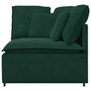 modulsofa hjørnemodul med hynder 100 cm mørkegrøn