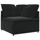 modulsofa hjørnemodul med hynder 100 cm sort