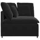 modulsofa hjørnemodul med hynder 100 cm sort