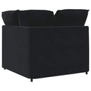modulsofa hjørnemodul med hynder 100 cm sort