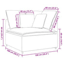 modulsofa hjørnemodul med hynder 100 cm sort