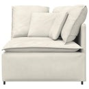 modulsofa hjørnemodul med hynder 100 cm cremefarvet