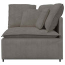 modulsofa hjørnemodul med hynder 100 cm lysegrå