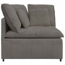 modulsofa hjørnemodul med hynder 100 cm lysegrå