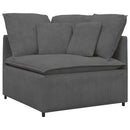 modulsofa hjørnemodul med hynder 100 cm mørkegrå
