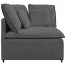 modulsofa hjørnemodul med hynder 100 cm mørkegrå