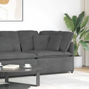 modulsofa hjørnemodul med hynder 100 cm mørkegrå