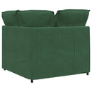 modulsofa hjørnemodul med hynder 100 cm mørkegrøn