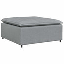 modulær sofa fodskammel lysegrå 100x100x48 cm