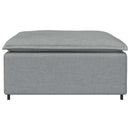 modulær sofa fodskammel lysegrå 100x100x48 cm