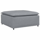 modulær sofa fodskammel lysegrå 100x100x48 cm