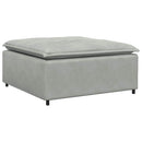 modulær sofa fodskammel modul 100x100x48 cm lysegrå