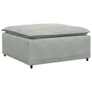 modulær sofa fodskammel modul 100x100x48 cm lysegrå