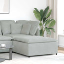 modulær sofa fodskammel modul 100x100x48 cm lysegrå