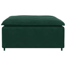 modulær sofa fodskammel modul 100x100x48 cm mørkegrøn