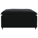 modulær sofa fodskammel modul 100x100x48 cm sort