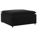 modulær sofa fodskammel modul 100x100x48 cm sort