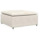 modulær sofa fodskammel modul 100x100x48 cm cremefarvet