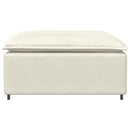 modulær sofa fodskammel modul 100x100x48 cm cremefarvet