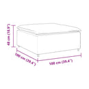 modulær sofa fodskammel modul 100x100x48 cm cremefarvet
