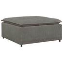 modulær sofa fodskammel modul 100x100x48 cm lysegrå