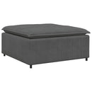 modulær sofa fodskammel modul 100x100x48 cm mørkegrå
