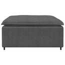 modulær sofa fodskammel modul 100x100x48 cm mørkegrå
