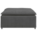 modulær sofa fodskammel modul 100x100x48 cm mørkegrå