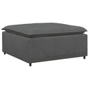 modulær sofa fodskammel modul 100x100x48 cm mørkegrå