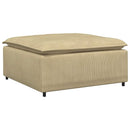 modulær sofa fodskammel modul 100x100x48 cm grågrøn