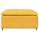 modulær sofa fodskammel modul 100x100x48 cm lysegul
