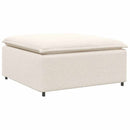 modulær sofa fodskammel modul 100x100x48 cm cremefarvet
