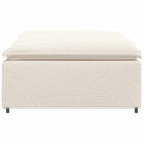 modulær sofa fodskammel modul 100x100x48 cm cremefarvet
