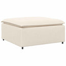 modulær sofa fodskammel modul 100x100x48 cm cremefarvet