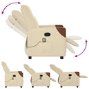 massagestol stof cremefarvet