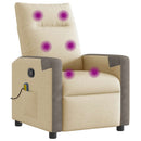 massagestol stof cremefarvet