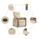 massagestol stof cremefarvet