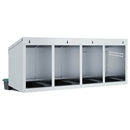 hønseredekasse med 4 rum vægmonteret galvaniseret stål