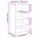 receptionsdisk hvid 55x50x103,5 cm konstrueret træ