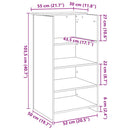 receptionsdisk Sonoma eg 55x50x103,5 cm konstrueret træ