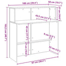 receptionsdisk hvid 100x50x103,5 cm konstrueret træ