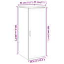 opbevaringsskab hvid 40x45x103,5 cm konstrueret træ