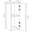 opbevaringsskab 40x45x103,5 cm konstrueret træ antikt træ