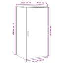 opbevaringsskab 50x45x103,5 cm røget egetræsfarve