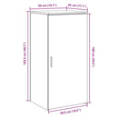 opbevaringsskab 50x45x103,5 cm konstrueret træ grå sonoma-eg