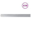 Plænekant 10 stk. 10 x 103 cm Galvaniseret stål Sølv
