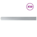 Plænekant 50 stk. 10 x 103 cm Galvaniseret stål Sølv