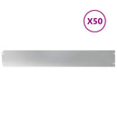 Plænekant 50 stk. 15 x 103 cm Galvaniseret stål Sølv