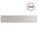 Plænekant 30 stk. 20 x 103 cm Rustfrit stål Sølv