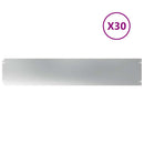 Plænekant 30 stk. 20 x 103 cm Galvaniseret stål Sølv
